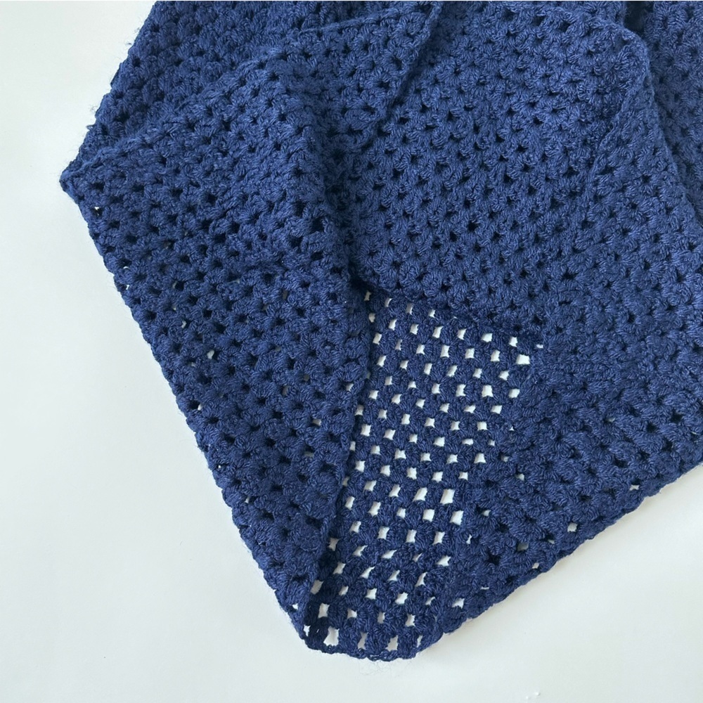 [SOLD] HAND-KNITTED Mock Turtleneck Sleeveless Sweater Dress / Sweater Vest - Picture 6 of 12